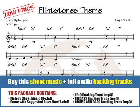 Flintstones Theme Sheet Music Backing Tracks Backing Track Center