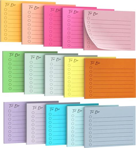 Amazon EOOUT 15 Pack Lined Sticky Notes 3x4 Inches 750 Sheets To