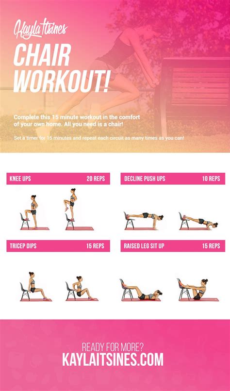 15 Minute Chair Workout – Kayla Itsines