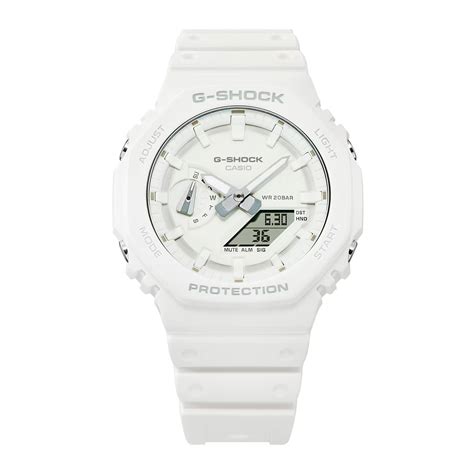 Reloj G Shock Ga A Carbono Resina Hombre Blanco Btime