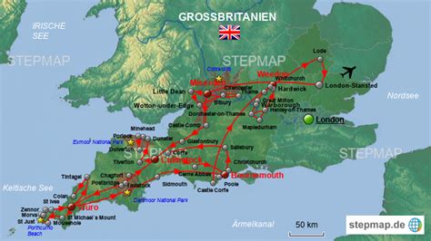 Stepmap S Dengland Landkarte F R Gro Britannien