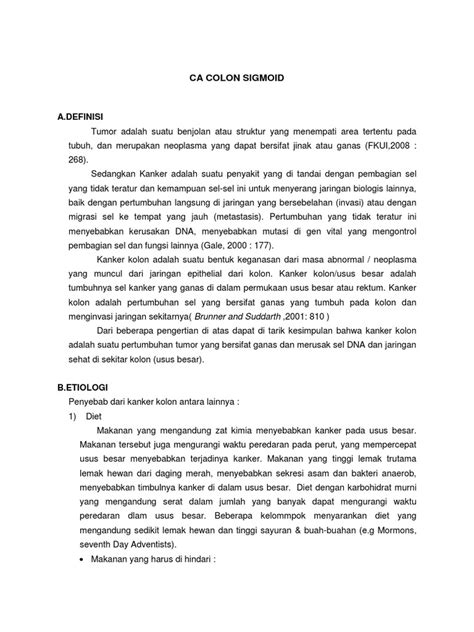 Lp Ca Colon Sigmoid Pdf