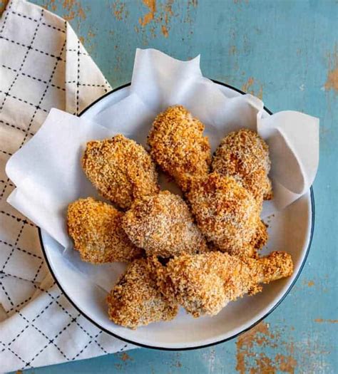 Panko Crusted Baked Chicken Legs Recipe Crispy Oven Baked Chicken