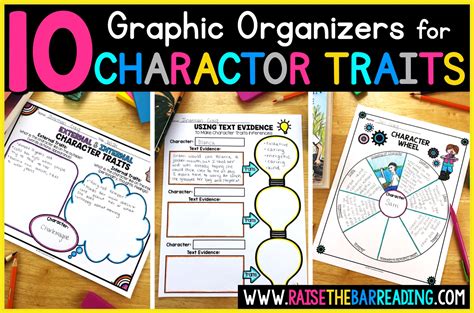 Graphic Organizers For Character Traits Analysis Raise The Bar Reading