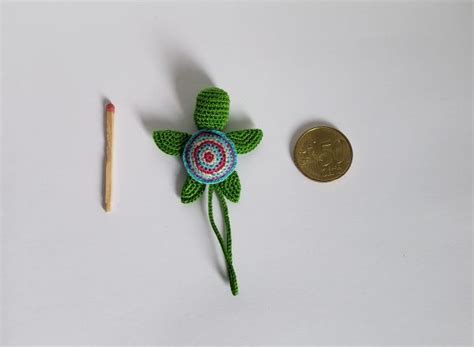 Tortue de mer verte amigurumi avec attache pour porte clés Kawaii