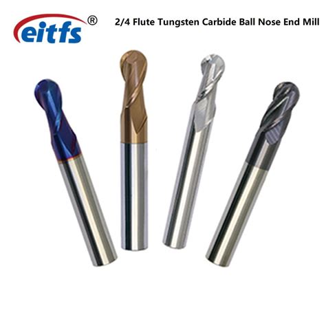 High Performance 2 4 Flute Tungsten Carbide Ball Nose End Mill For