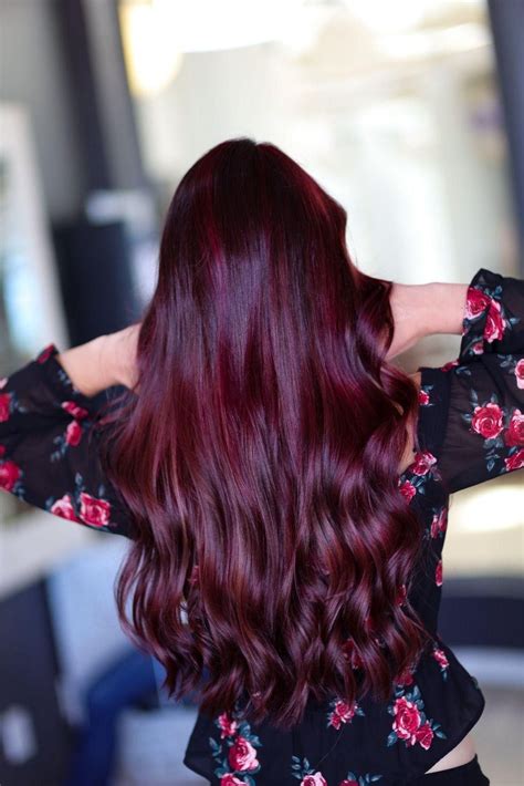 Cherry Burgandy Wine Crimson Color Hair Wine Hair Hair Color