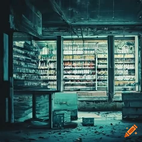 Image Of An Abandoned Grocery Store With Stocked Shelves On Craiyon