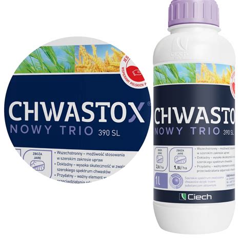 Chwastox Nowy Trio 390 SL CHWASTY W TRAWIE 1L środek na chwasty w