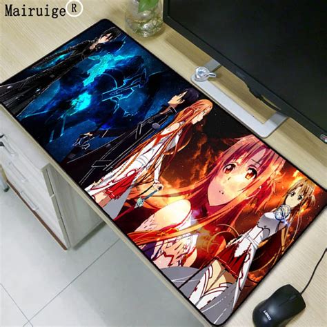 Mairuige Sword Art Online Anime Large Gaming Mouse Pad Locking Edge