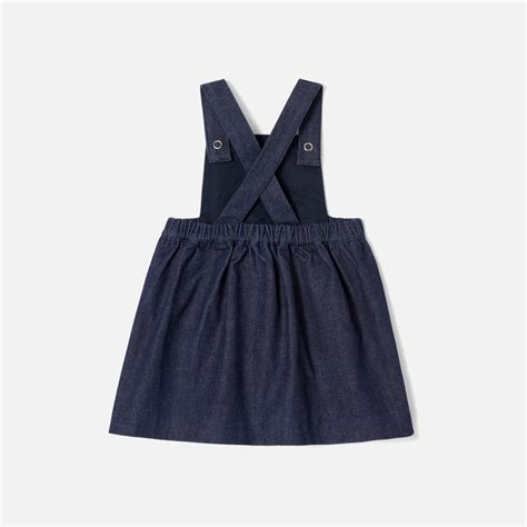 Robe Chasuble Bébé Fille En Jean Denim Fonce Jacadi Paris