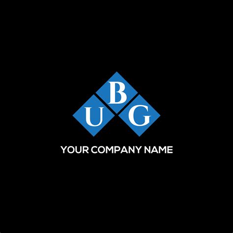 UBG letter logo design on BLACK background. UBG creative initials ...