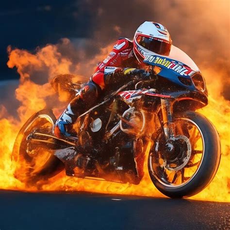 Premium AI Image | hot fire reaching bike gaming bike AI Generator