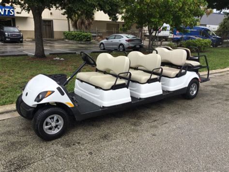 White Yamaha G29 Drive Dre 8 Seat Passenger 48v Golf Cart For Sale From United States