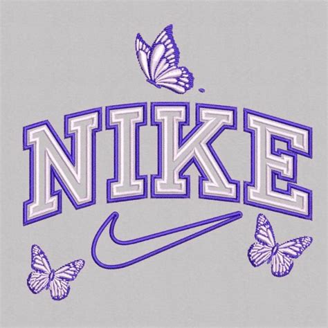 Nike Butterfly Embroidery Design File Pes Vp Dst Jef Xxx Exp Etsy