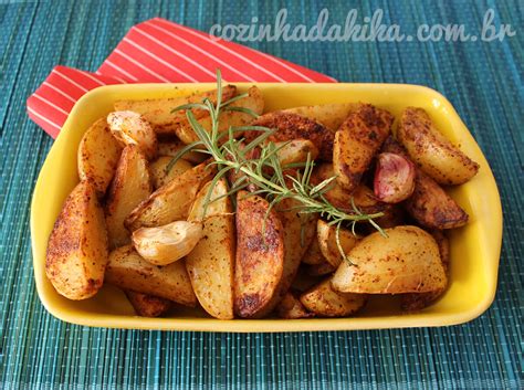 Receita de batata rústica Cozinha da Kika