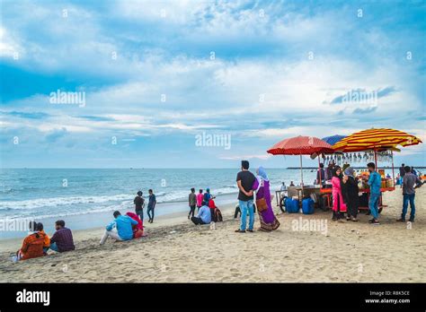 India, state of Kerala, Kozhikode or Calicut, Kozhikode Beach with a ...