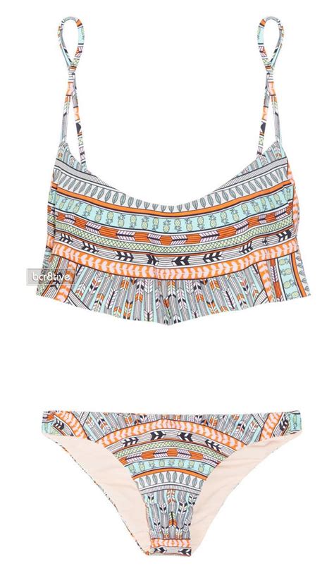 Mara Hoffman Rainbow Printed Bikini Fashion Art Look Fashion Womens