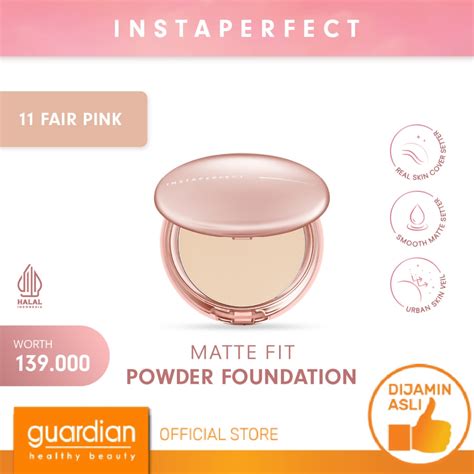 Jual Wardah Instaperfect Matte Fit Powder Foundation Fair Pink G