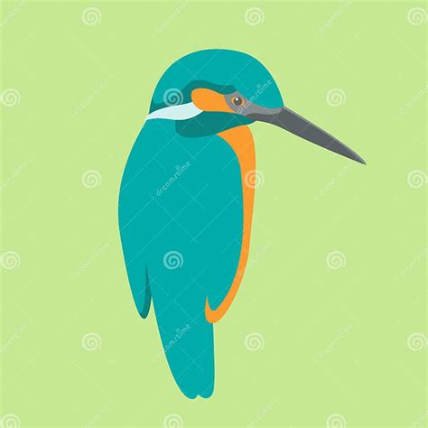 Kingfisher Bird Vector Illustration Style Flat Stock Vector