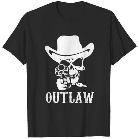 Outlaw Cowboy Funny Skull T shirt T-shirt sold by Bram Ashland | SKU ...