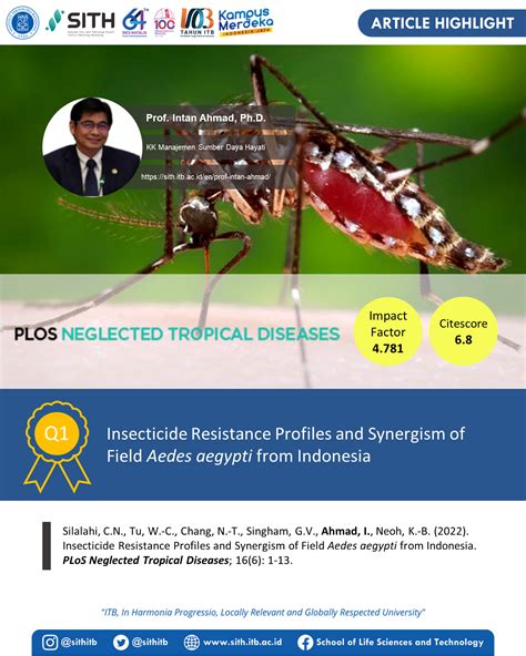 Insecticide Resistance Profiles And Synergism Of Field Aedes Aegypti