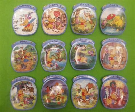 Winnie The Pooh The Whole Year Through Calendar Complete Plates