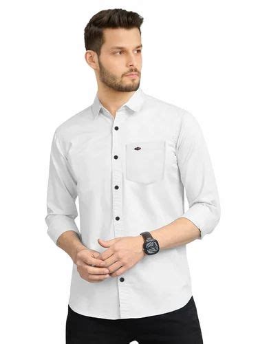 Cotton Plain Casual Shirt For Men Full Sleeves At Rs 299 In Surat Id