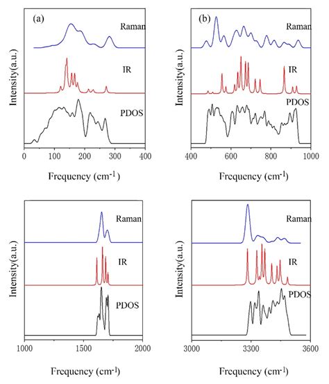 Computational Spectra Of Raman Ir And Phonon Density Of States Pdos
