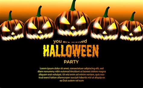 Uitnodiging Voor Halloween Feest Uitnodiging Premium Vector