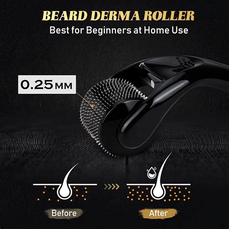 5 Minoxidil Beard Growth Kit With Derma Roller And Growth Oil For Men