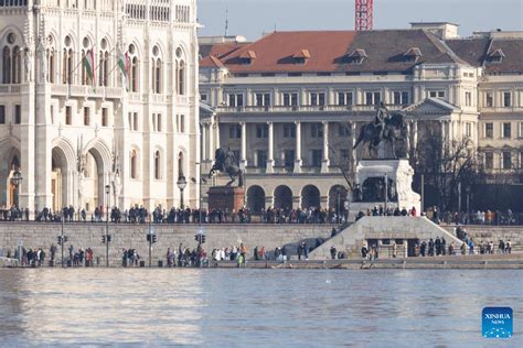 Danube River Water Level Rises In Budapest Xinhua