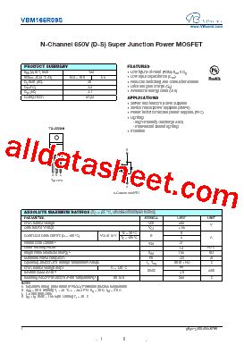 VBM165R09S Datasheet PDF VBsemi Electronics Co Ltd