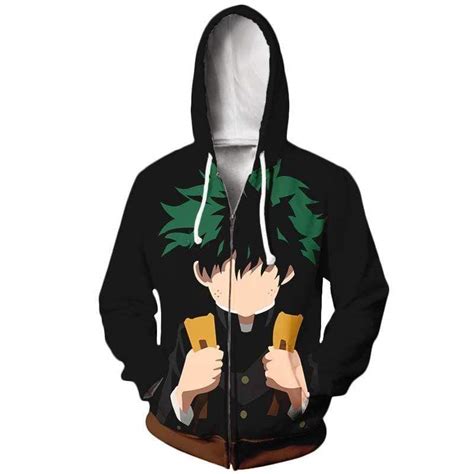 Izuku Midoriya Vector Form 3d Hoodie My Hero Academia Zip Up Hoodie My Hero Academia Hoodies