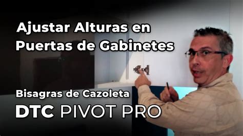 Cómo ajustar altura de puertas de gabinetes con bisagras de cazoleta