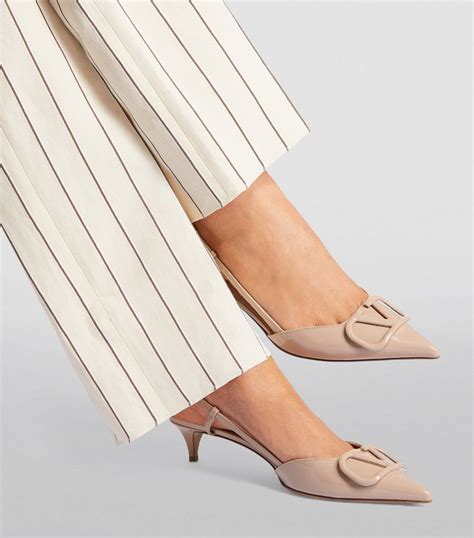 Womens Valentino Garavani Nude Slingback Logo Heels Harrods Us