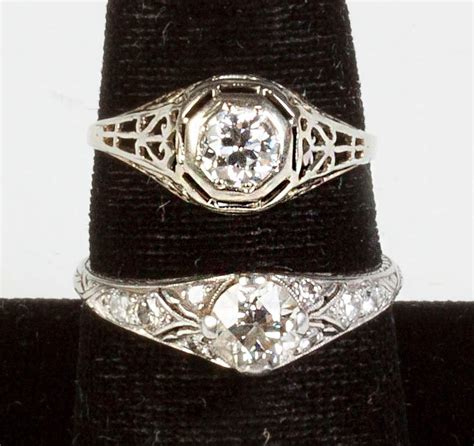 Two Vintage Diamond Rings | Cottone Auctions