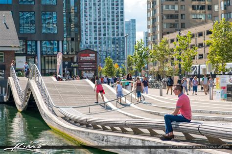 People On The Wavedeck Waterfront Toronto Ontario Canada Hdr