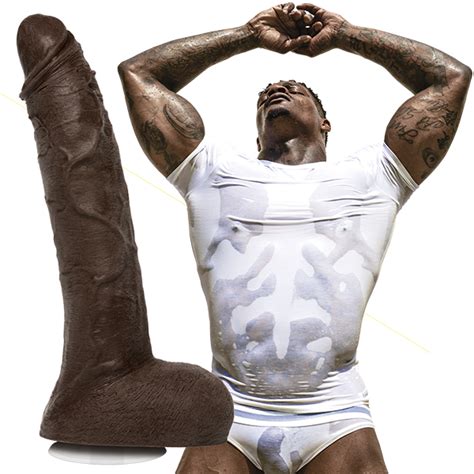 Jason Luv Dildo In W Balls Chocolate Black Doc Johnson