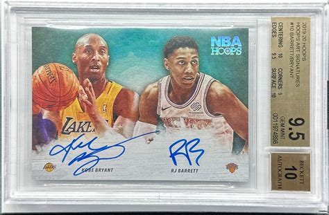 Nba Hoops Kobe Bryant Rj Barrett Art Signatures Auto Bgs