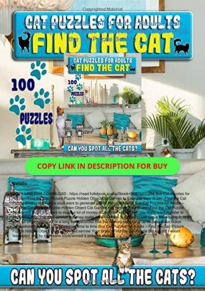 Pdf⚡️(read ️online) Cat Puzzles for Adults – Find the Cat: Picture Puzzle Hidden Object Cat ...