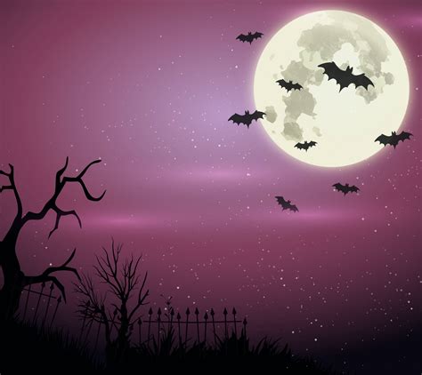 Download Cute Aesthetic Purple Halloween Wallpaper | Wallpapers.com