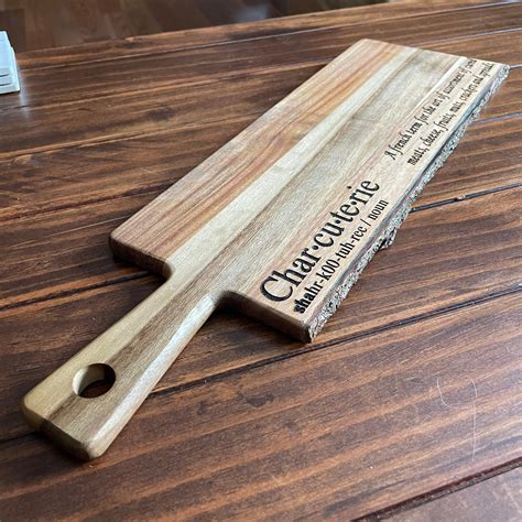 Personalized Live Edge Charcuterie Paddle Board Etsy