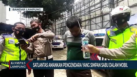 Satlantas Polresta Bandar Lampung Amankan Pengendara Yang Simpan Sabu