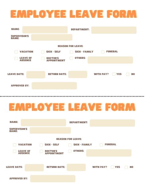 Leave & Absence Form | PDF