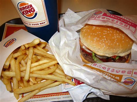 Burger King Hamburger With Fries