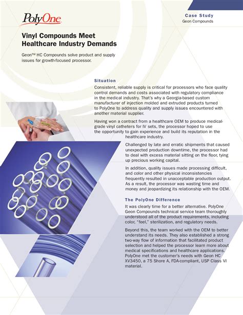 Vinyl Compounds Meet Healthcare Industry Demands