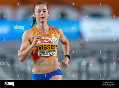 ISTANBUL - Nadine Visser in action at 60 meters hurdles on the third ...
