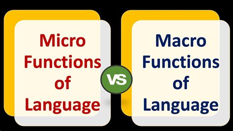 Micro Functions Of Language Vs Macro Functions Of Language George