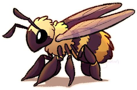 Cute Bee By Tawnysoup On Deviantart Bee Drawing Animal Drawings